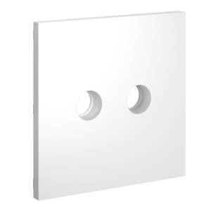 Лицевая панель для двойной ТВ розетки Voltum S70 VLS001602 белый