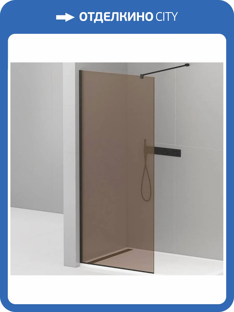 Душевая перегородка Cezares Liberta LIBERTA-L-1-100-120-BR-NERO черный фото 8