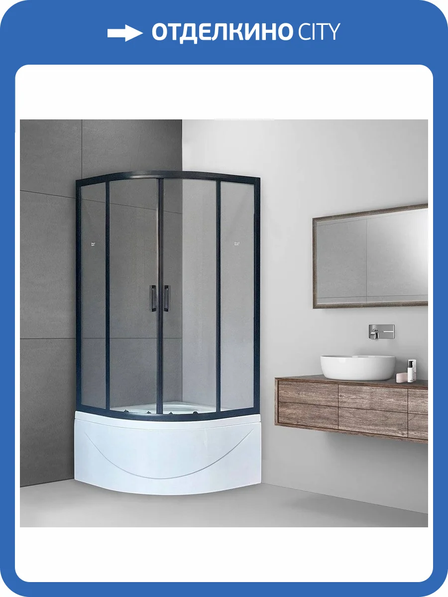 Душевой уголок Royal Bath BK RB90BK-T-BL 90x90 с поддоном фото 7