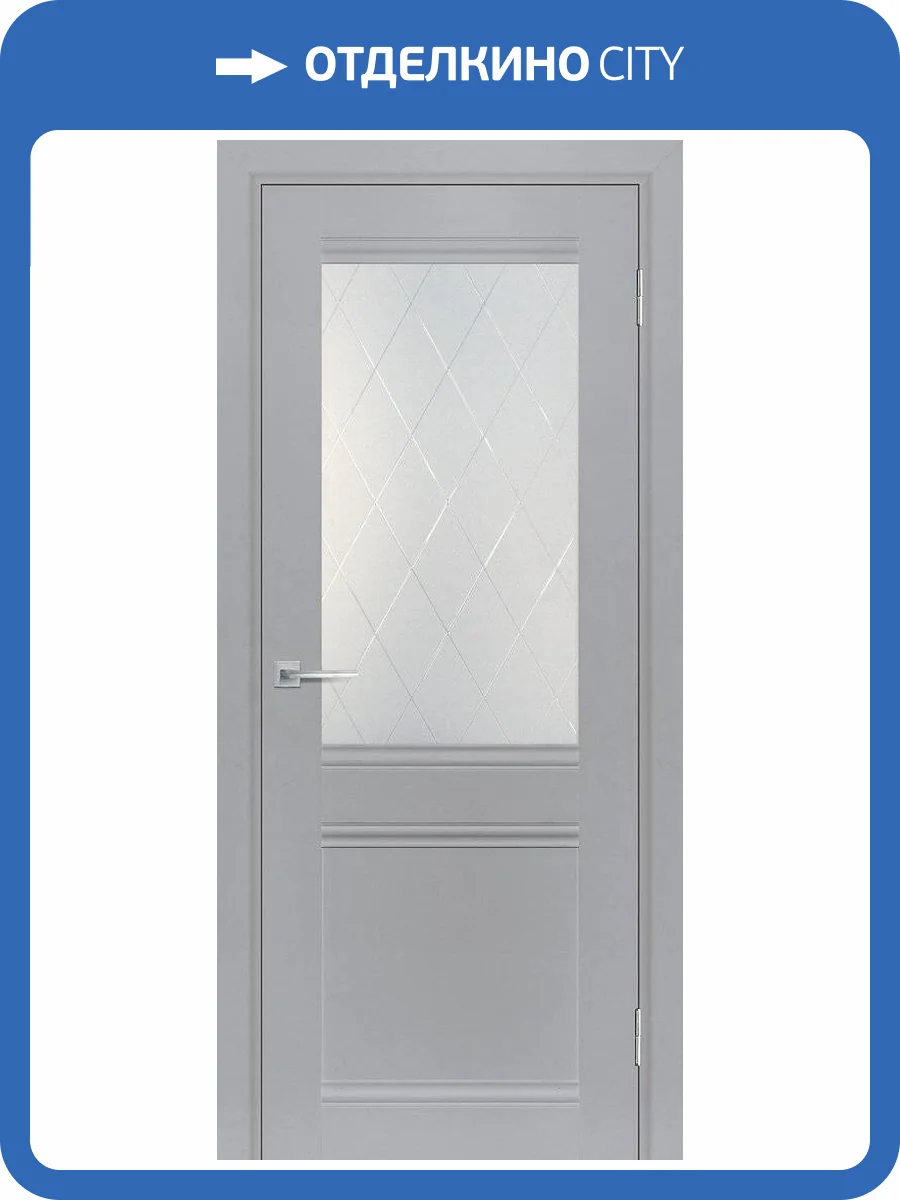 Межкомнатная дверь экошпон Мариам Техно 702, остекленная, манхэттен 900x2000 фото 2