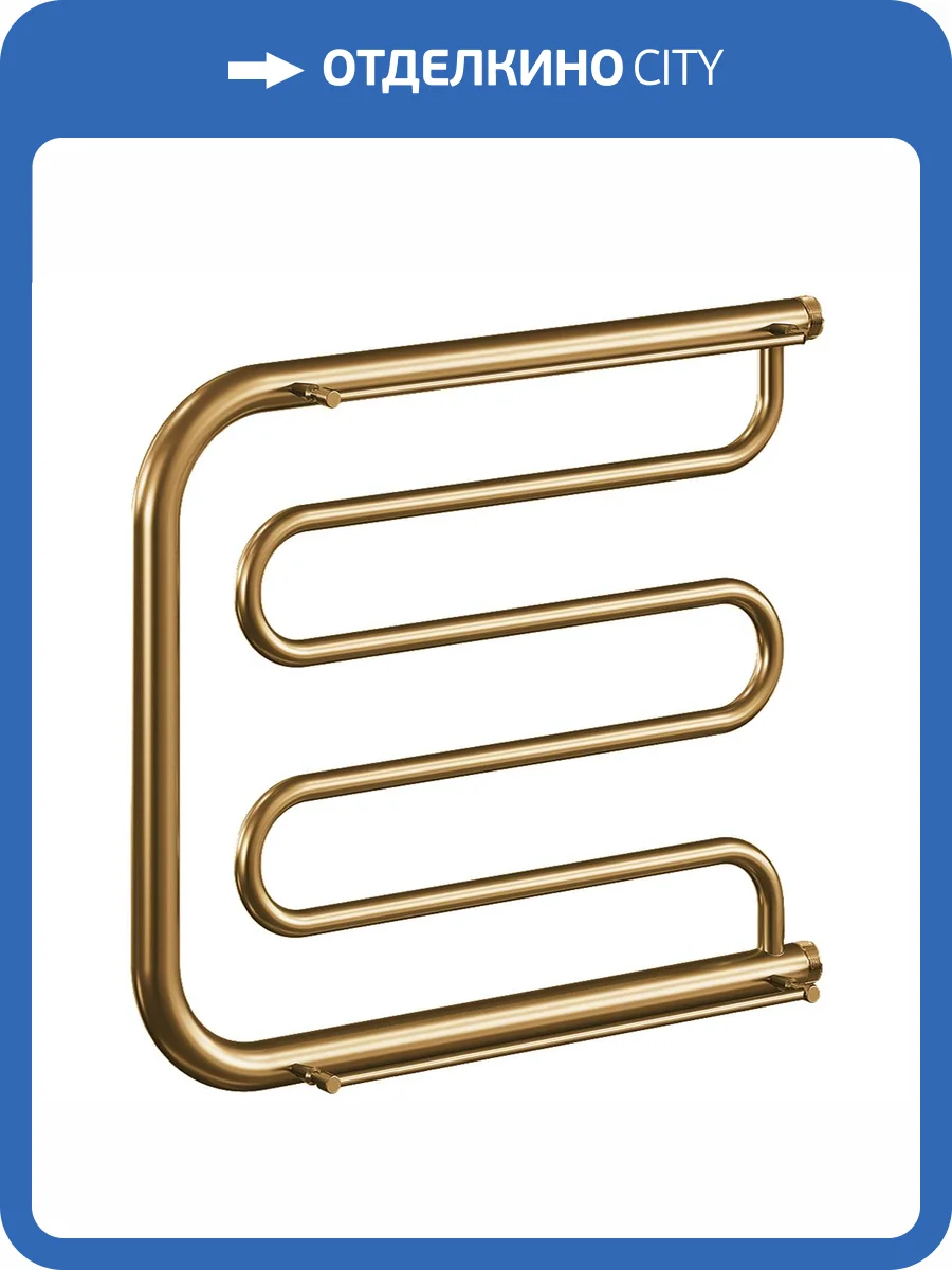 Полотенцесушитель водяной Ника Econ ПМ 60/60 с полкой, бронза фото 3