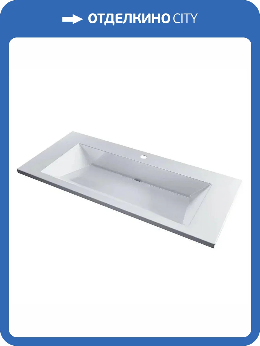 Раковина Uperwood Olivia ROlivia100wg 100 см, белая глянцевая фото 6