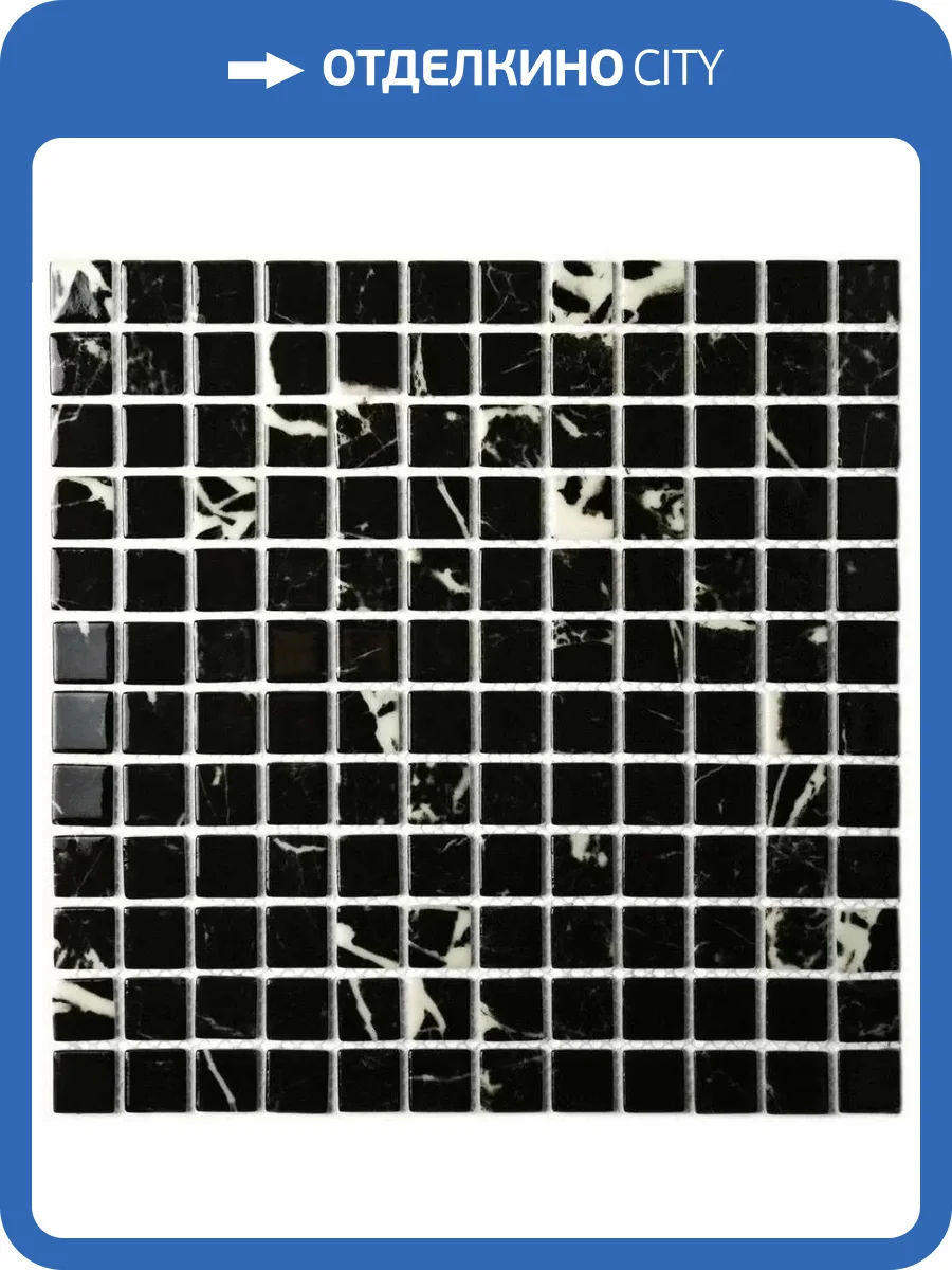 Мозаика Bonaparte Mia Black Glossy (2.3x2.3) 30x30 фото 6