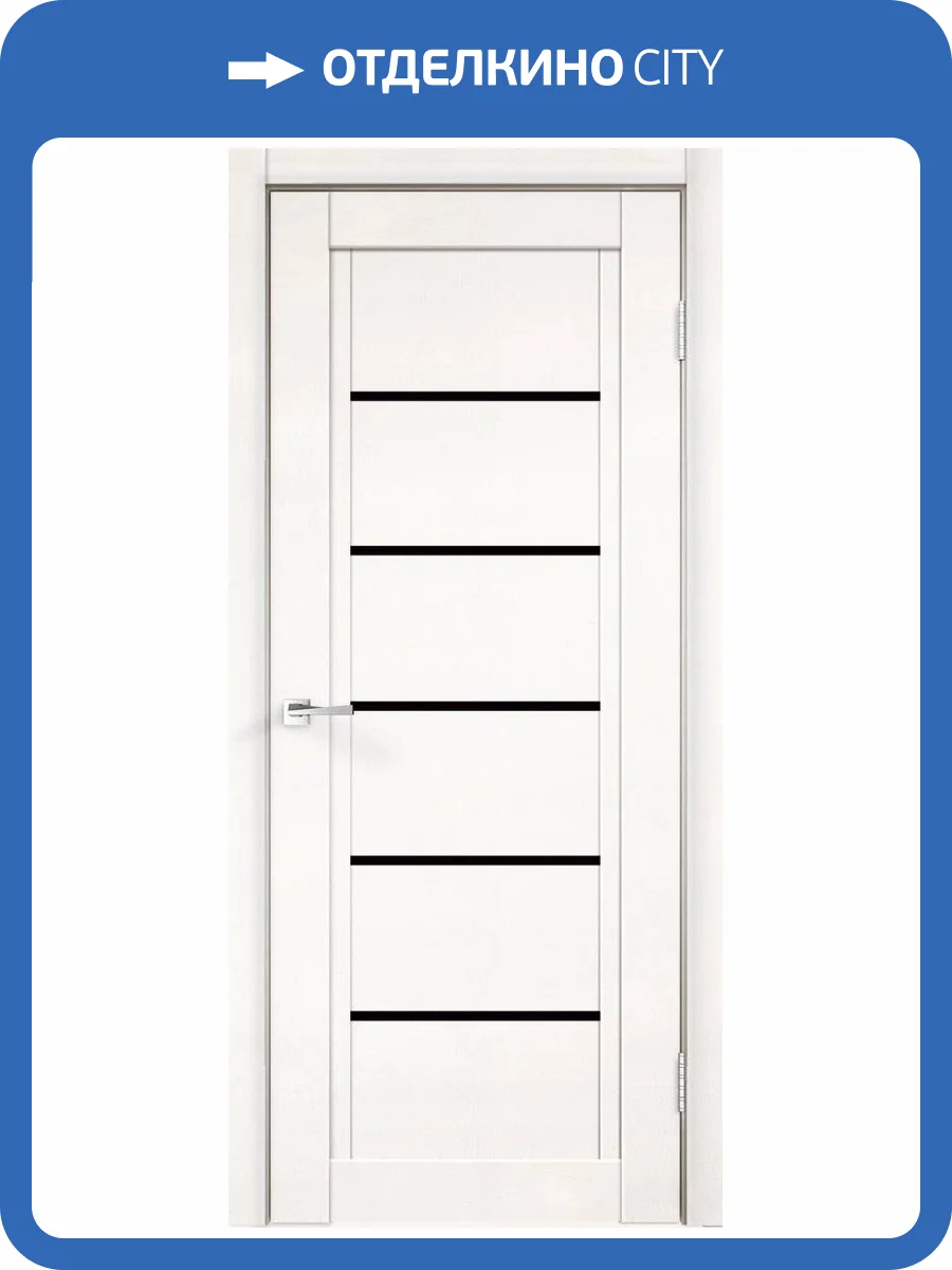 Дверное полотно экошпон VellDoris NEXT 1 VD820001 Лакобель черное 600x2000 фото 2