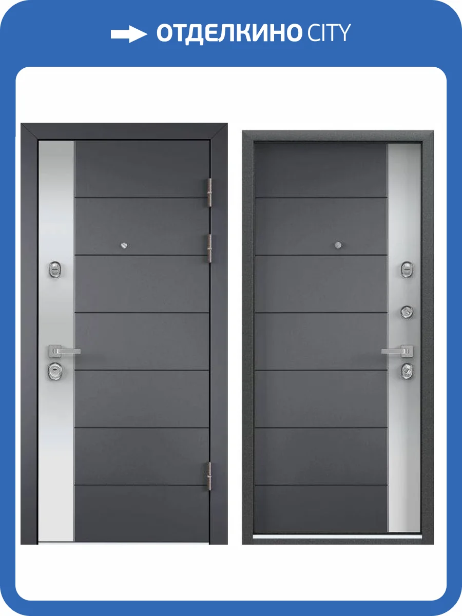 Входная стальная дверь Torex PROFESSOR-4+ 02 PP 221755 ПВХ Оскуро/ПВХ Оскуро 2000x880 фото 2