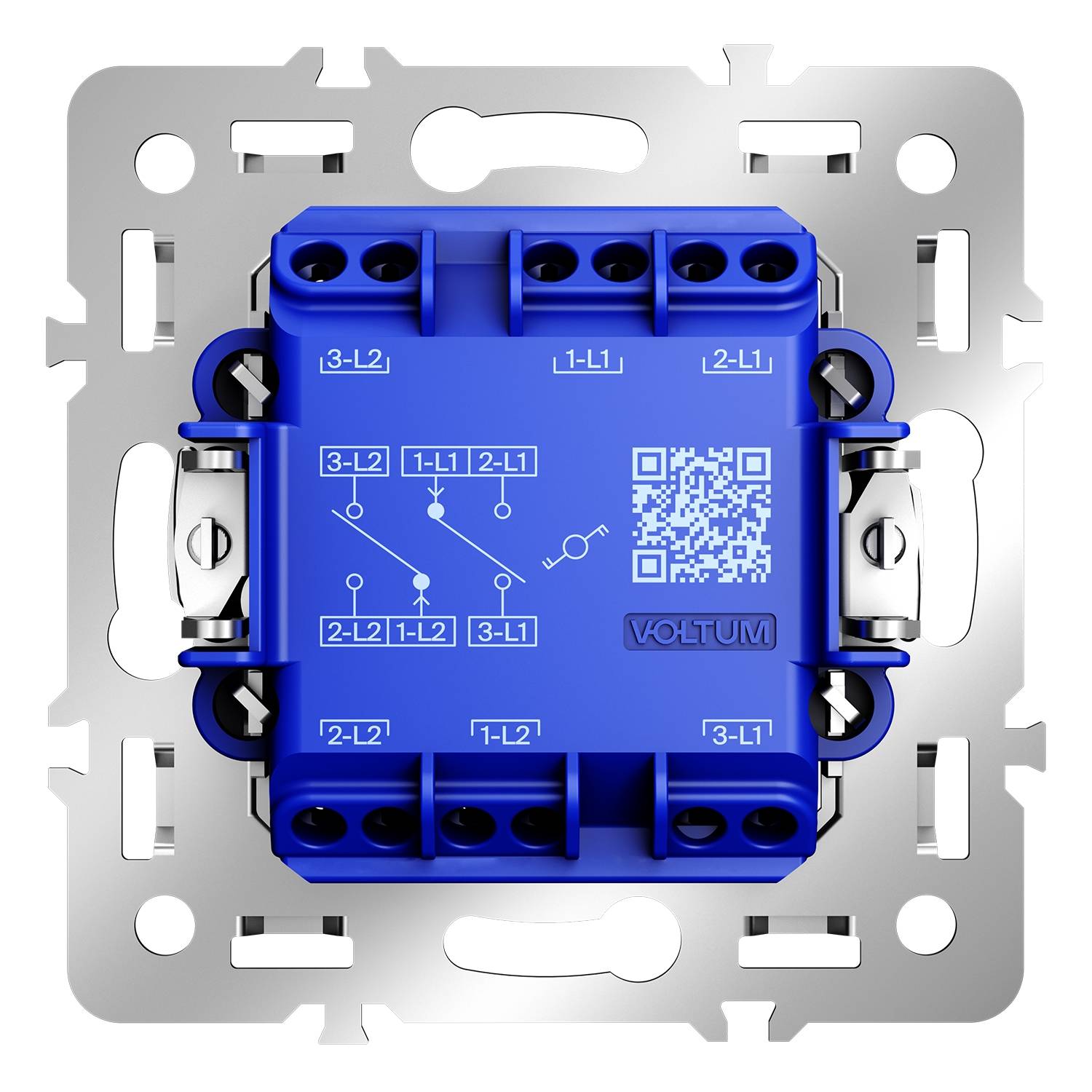 Механизм выключателя 2-клавишного проходного Voltum S70 VLS0203M фото 3