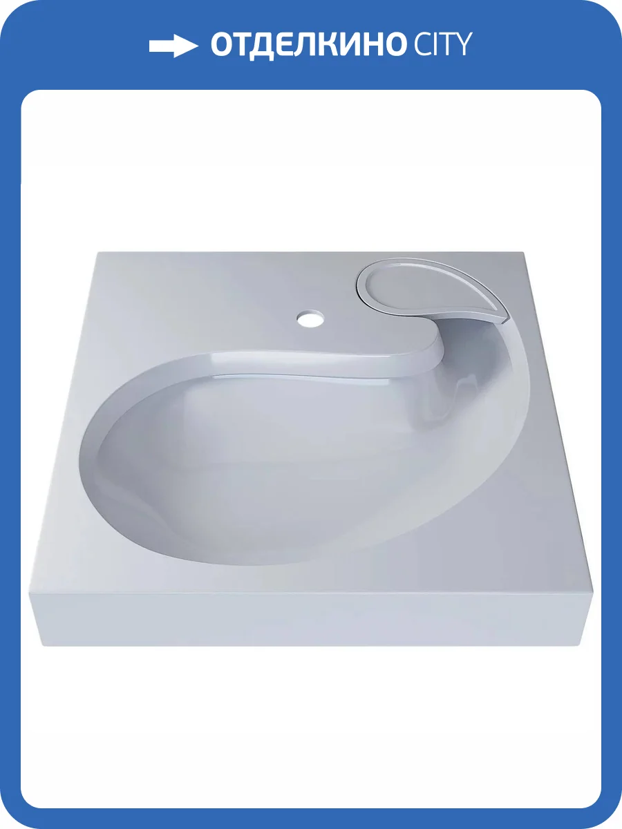 Раковина Uperwood Comforty 291021038 60 см, белая глянцевая фото 5