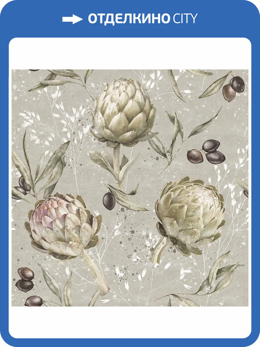 Бесшовные Eco обои Ortograf Enjoy 35120 Mature artichoke Ворс+ ОЕ+ фото 2