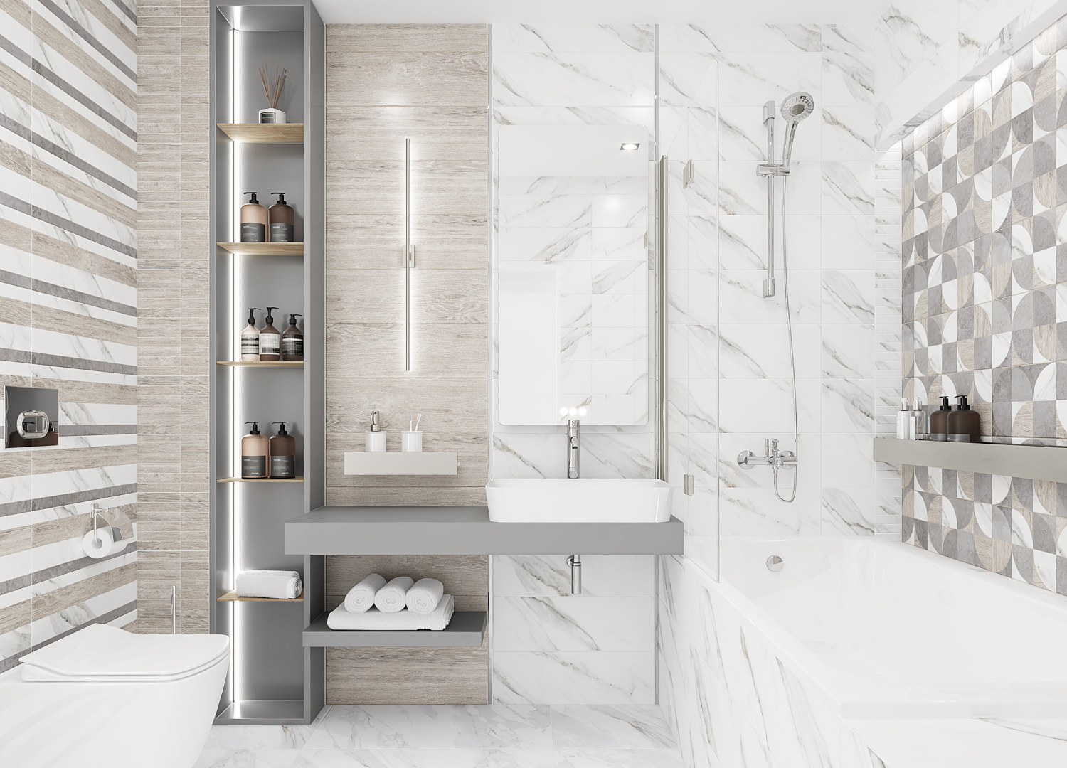 Laparet Arctic Aspen мозаика серый