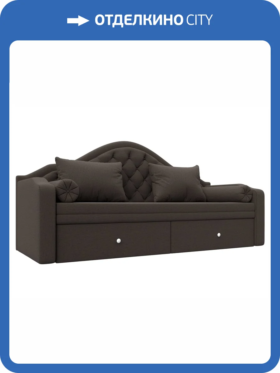 Детский прямой диван Лига Диванов Сойер 122429 амур коричневый фото 9