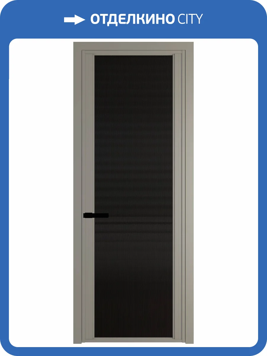 Межкомнатная дверь Profil Doors 2 AGP цвет профиля Никель матовый, стекло безопасное 6 мм мору черный 800x2000 фото 2