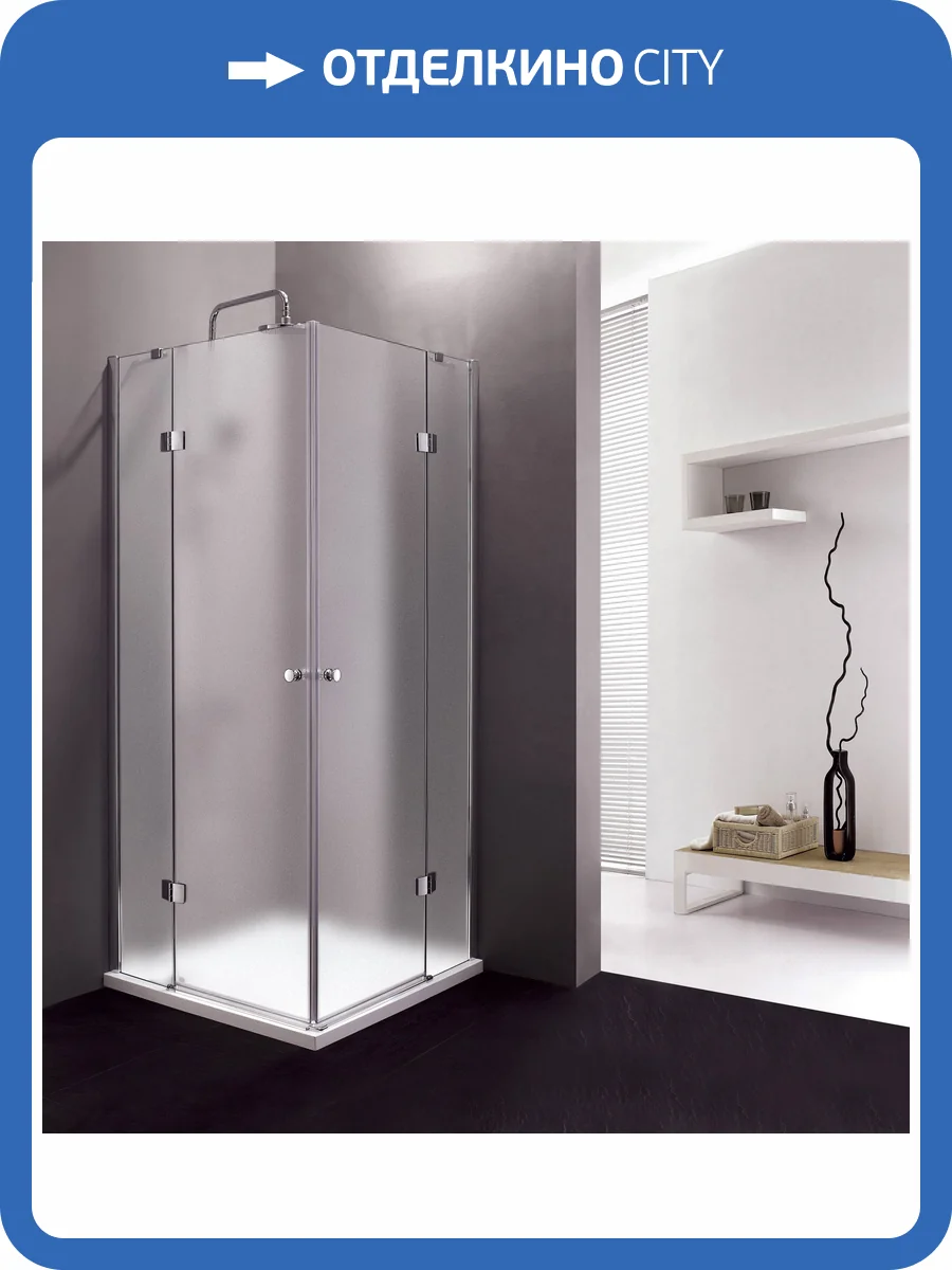 Душевой уголок Cezares VERONA-W-A-2-100-P-Cr профиль хром, стекло матовое, 100x100x195 фото 3