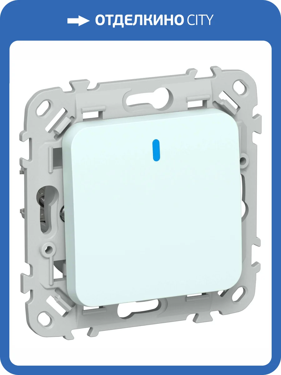 Выключатель 1-клавишный проходной IEK Flite FI-V12-1-10-1-K94 холодный лед фото 2