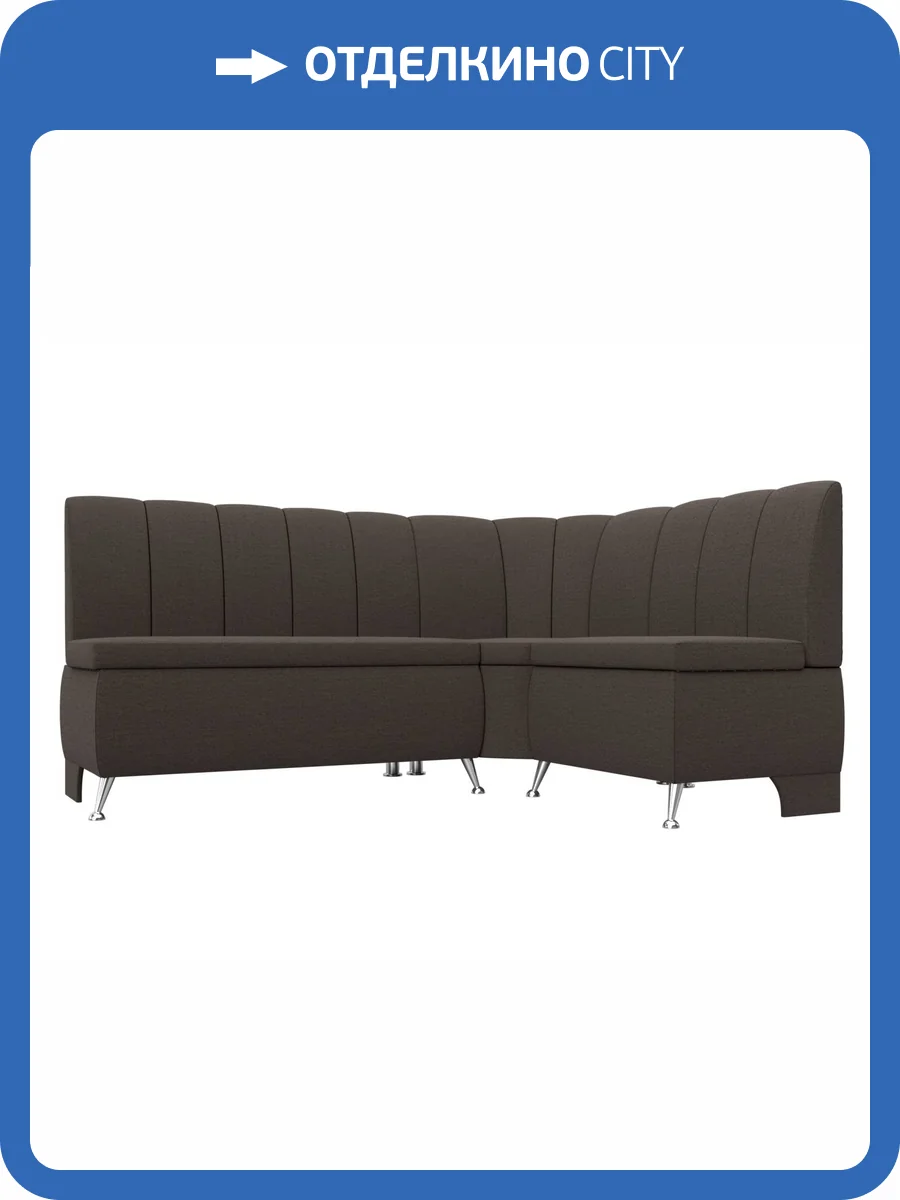 Кухонный диван Лига Диванов Кантри 122501 амур коричневый, правый угол фото 8