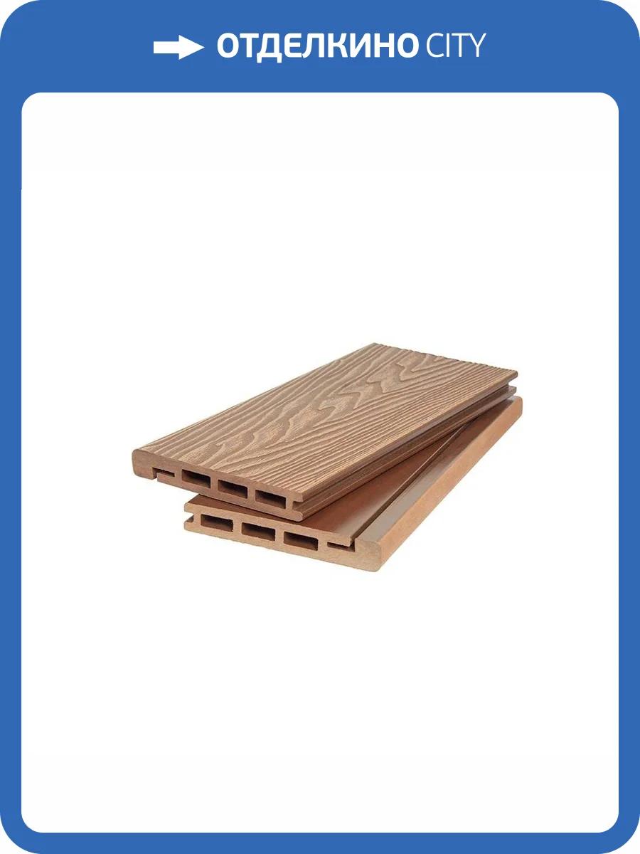 Доска для обрамления Polivan Group Singaraja 3D Wood Brushing Песочный ДПК 4000x140x20 фото 2