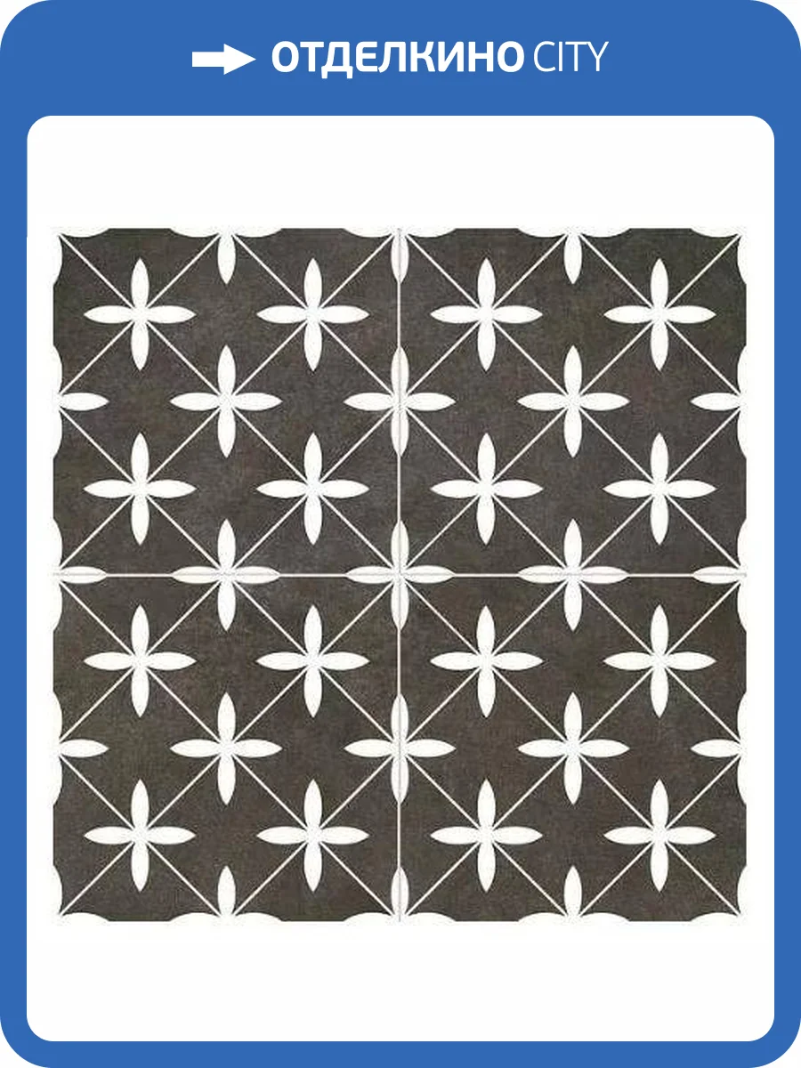 Керамическая плитка Niceker Chic NKR_CH_PO_BLA Poole Black 45x45 фото 3