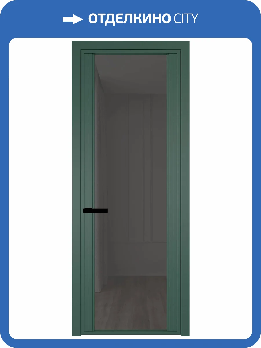 Межкомнатная дверь Profil Doors 2 AGP цвет профиля Зеленый воск, стекло безопасное 6 мм тонированное 600x2000 фото 2