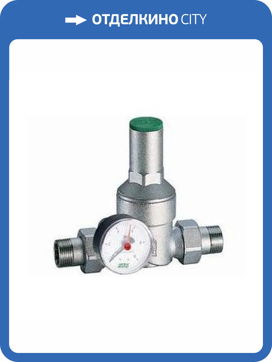 Редуктор FAR хромированный 1 (НР-НР), с манометром фото 2