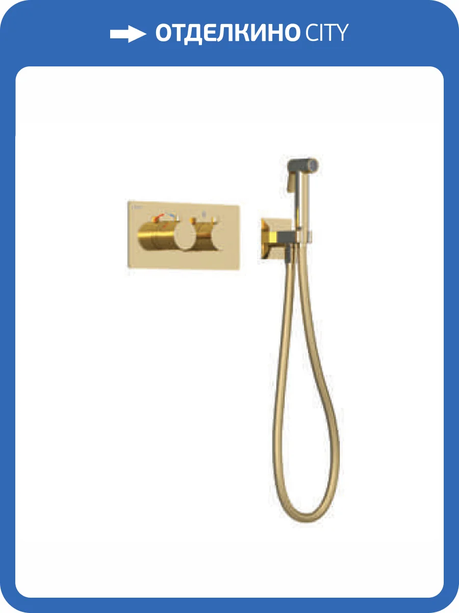Гигиенический душ Teska Lio Teo TS6207 золотой, встраиваемый, со смесителем фото 2