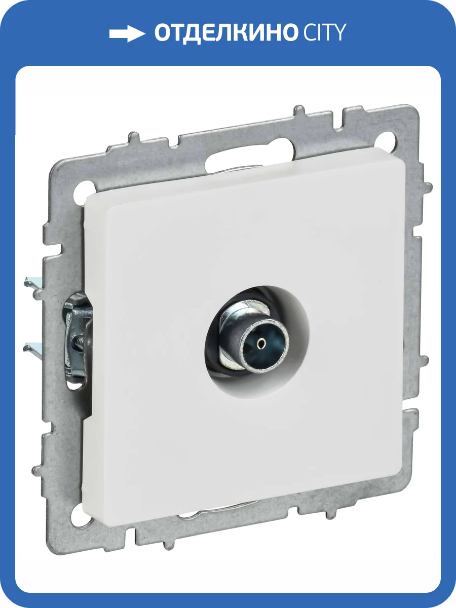 ТВ-розетка оконечная IEK Brite BR-A10-O-K91 арктический белый фото 4