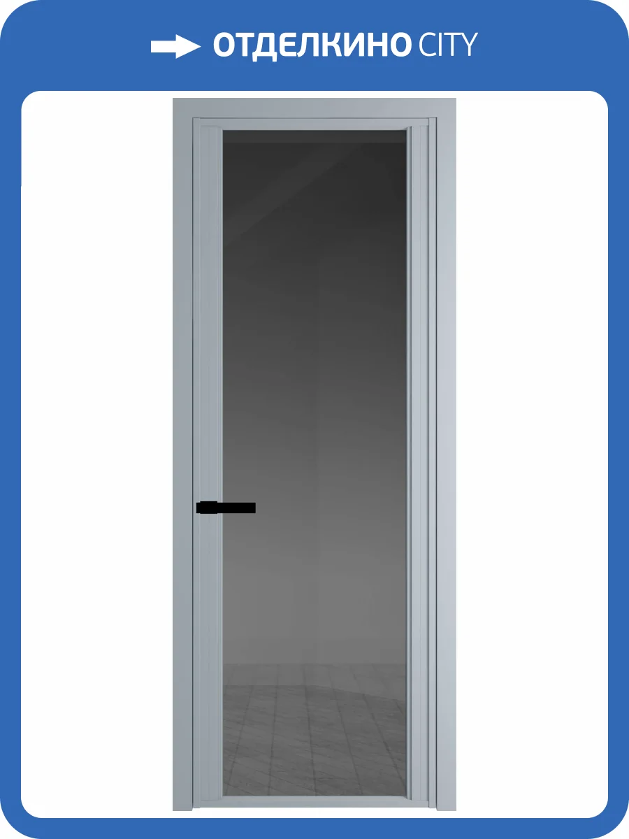 Межкомнатная дверь Profil Doors 2 AGP цвет профиля Серебро, стекло безопасное 6 мм тонированное 600x2000 фото 2