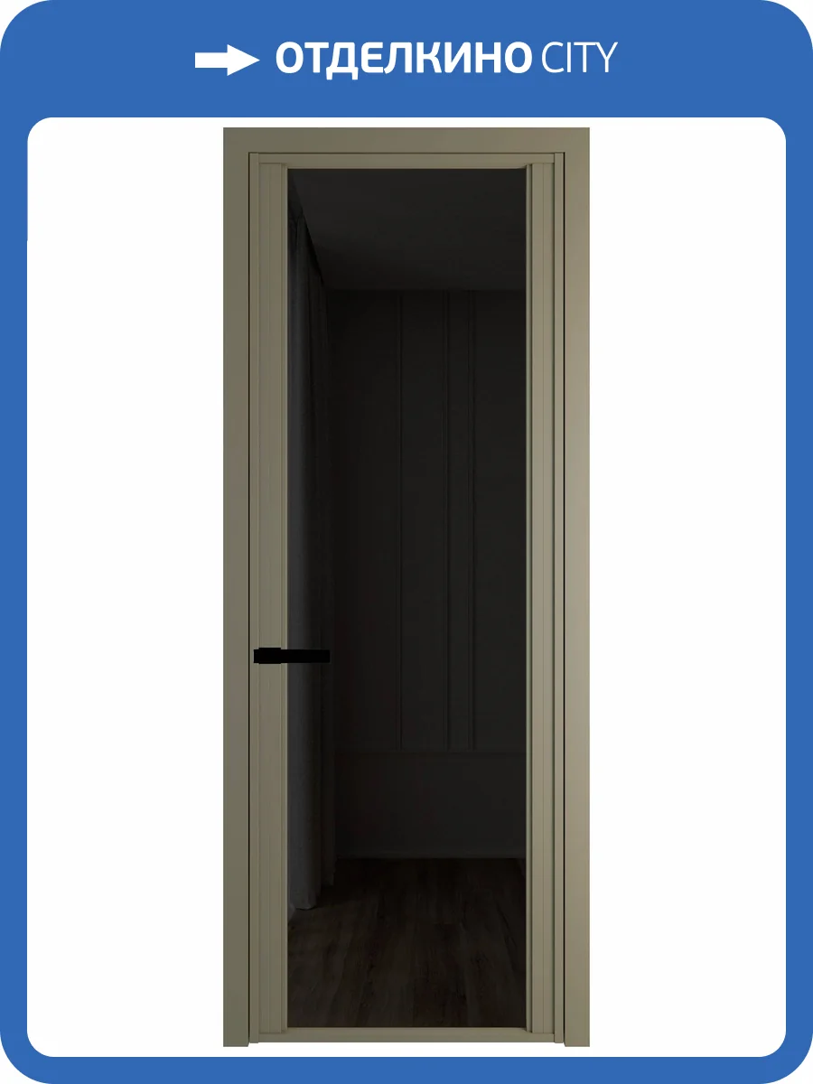 Межкомнатная дверь Profil Doors 2 AGP цвет профиля Шампань, стекло безопасное 6 мм черное тонированное 800x2000 фото 2