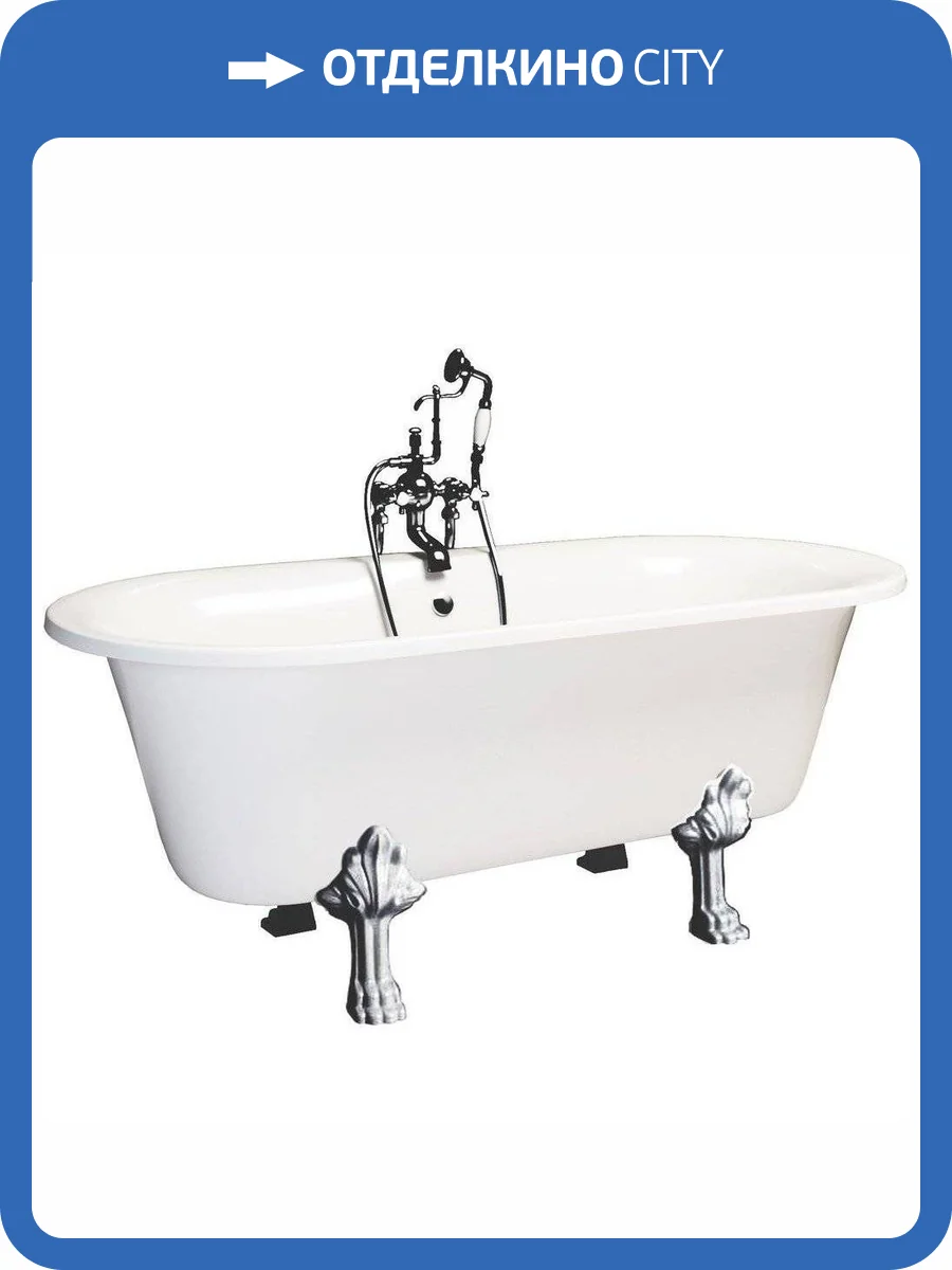 Ванна из искусственного камня Фэма Феррара 2 170x80 с ножками хром фото 7