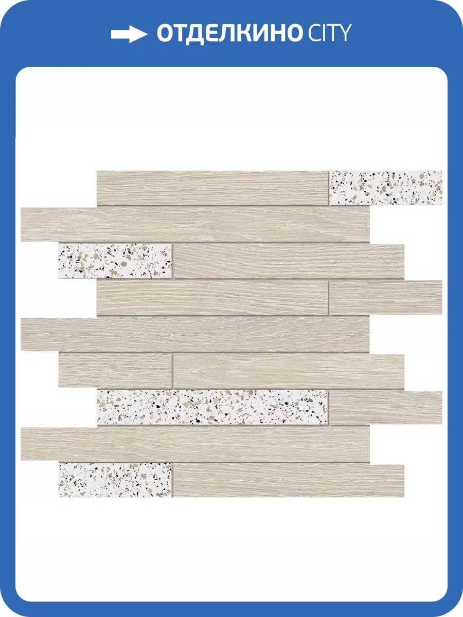 Мозаика Estima Kraft Wood 70621 Mosaic/KW00_NR/CM00_NS/30x35x10/Muretto White/Nordic 30x35 фото 5