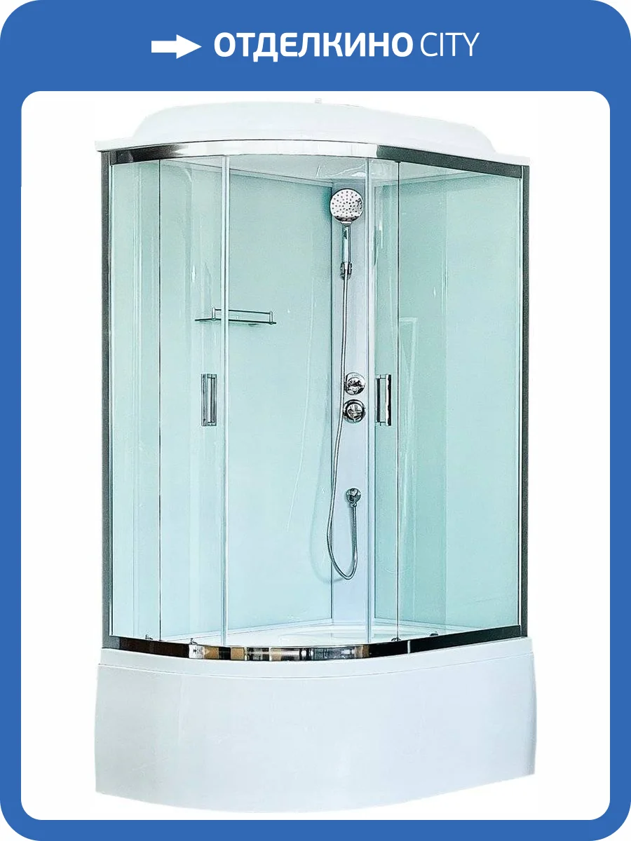 Душевая кабина Royal Bath BK RB8120BK5-WT-CH-R с высоким поддоном, с сиденьем фото 5