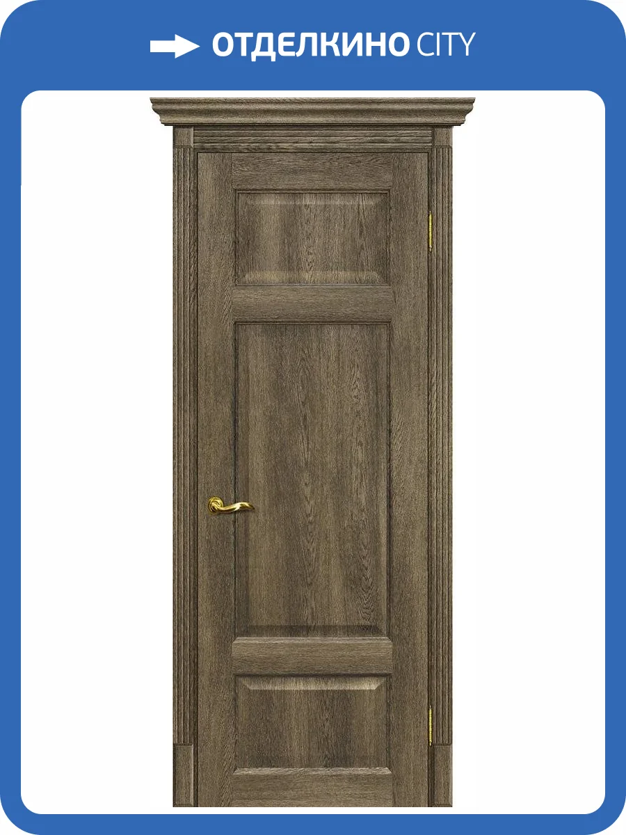 Межкомнатная дверь экошпон Мариам Тоскана-3, глухая, бруно 600x2000 фото 2