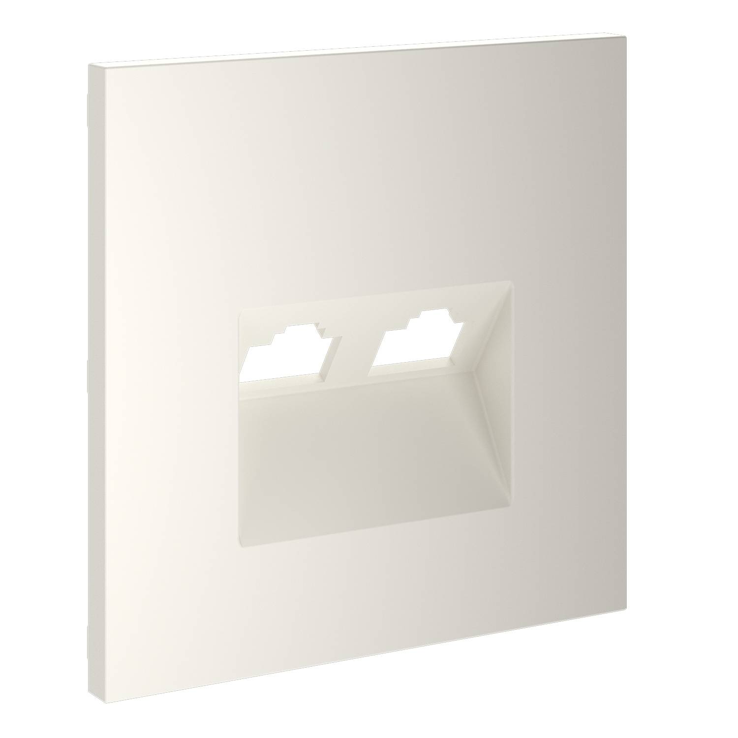 Лицевая панель для двойной компьютерной розетки RJ-45 Voltum S70 VLS001413 хлопок