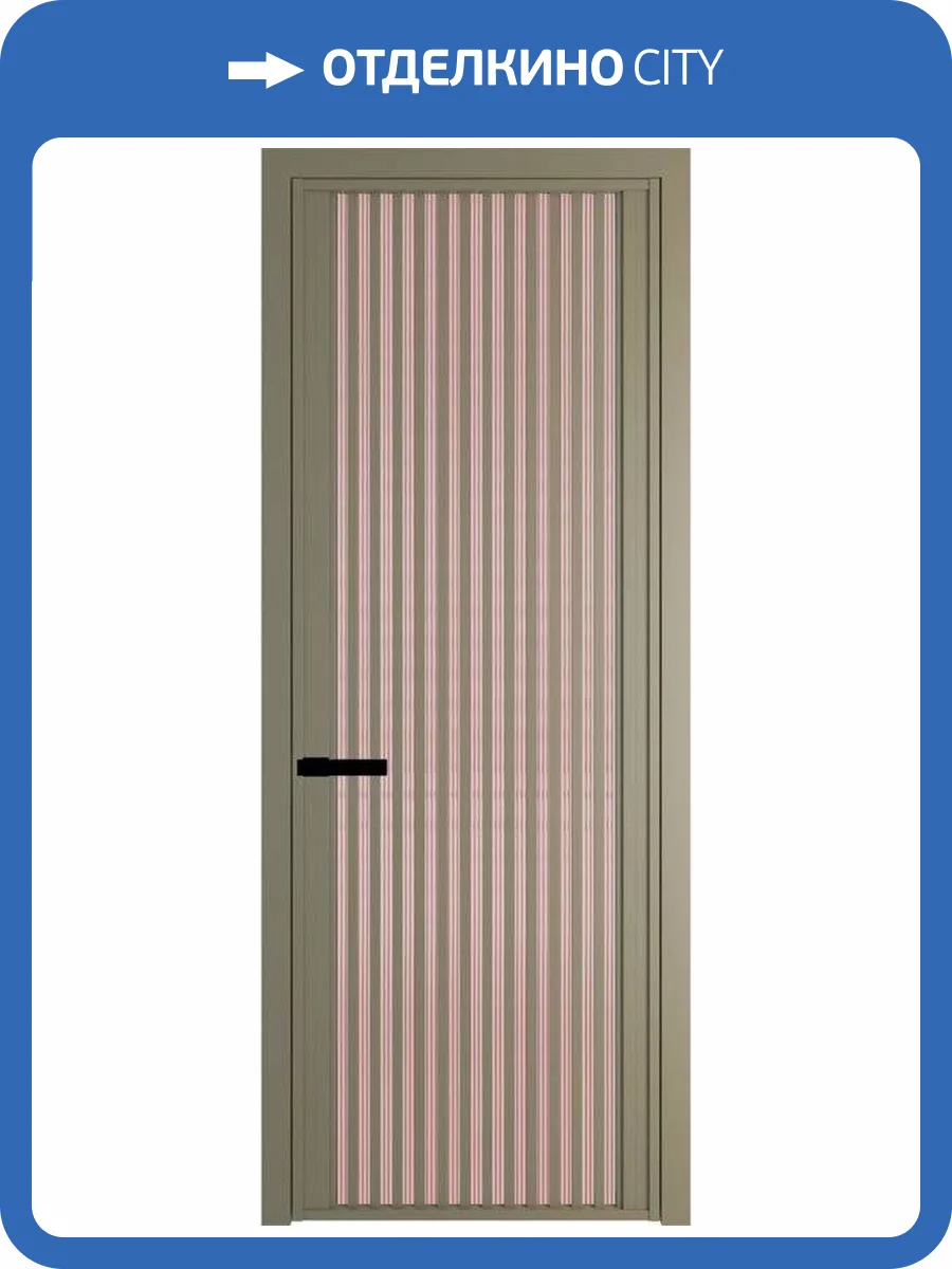 Межкомнатная дверь Profil Doors 3 AGP цвет профиля Шампань, стекло безопасное 6 мм мору розовое 800x2000 фото 2