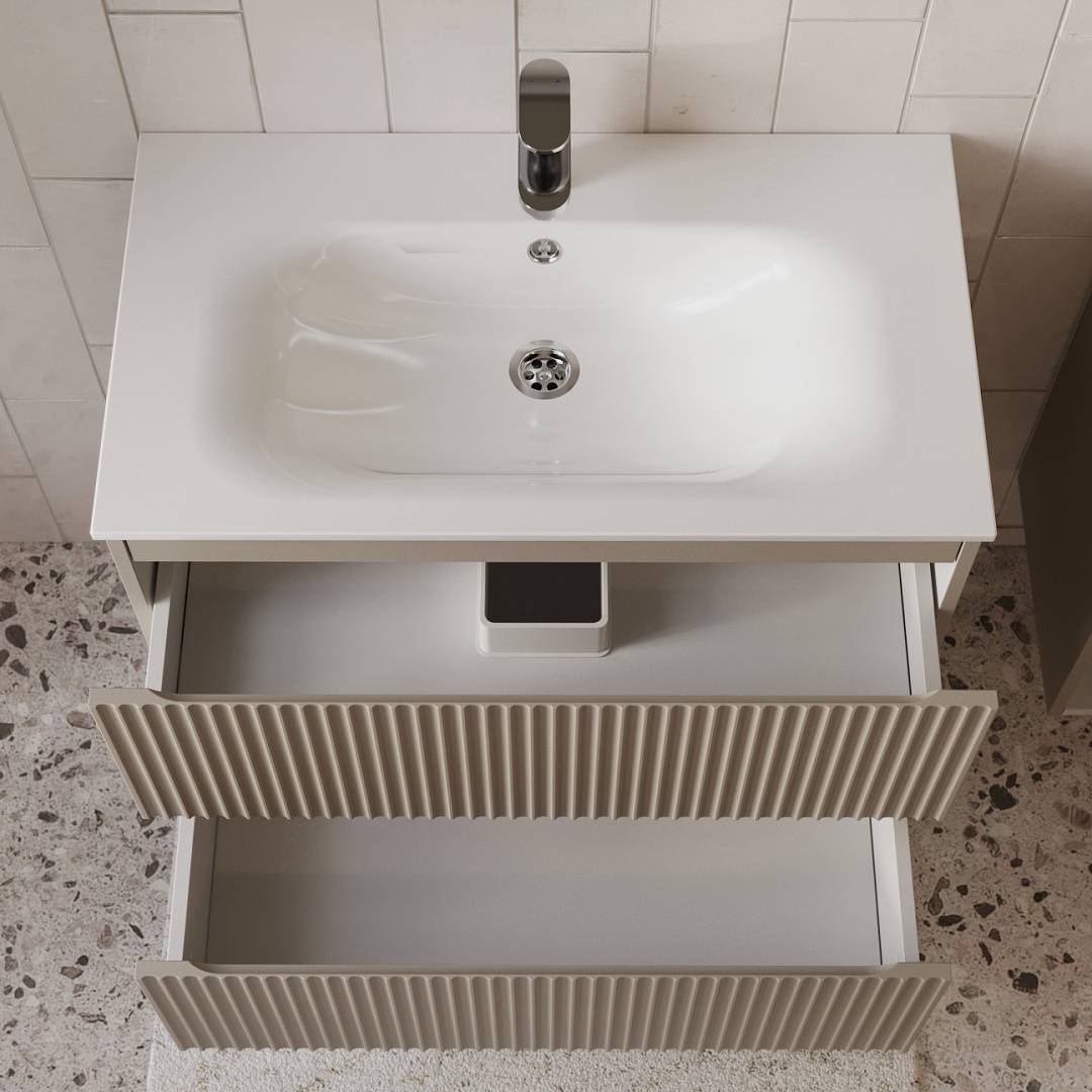 Тумба с раковиной Terminus Sicilia SIC10802200501O капучино, 80x62 фото 2