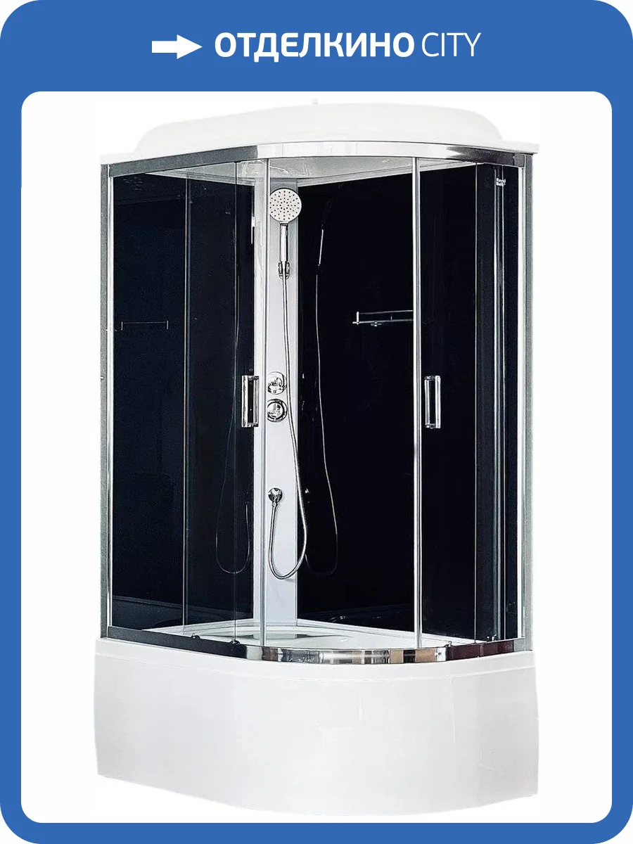 Душевая кабина Royal Bath BK RB8120BK5-BT-CH-L с высоким поддоном, с сиденьем фото 4