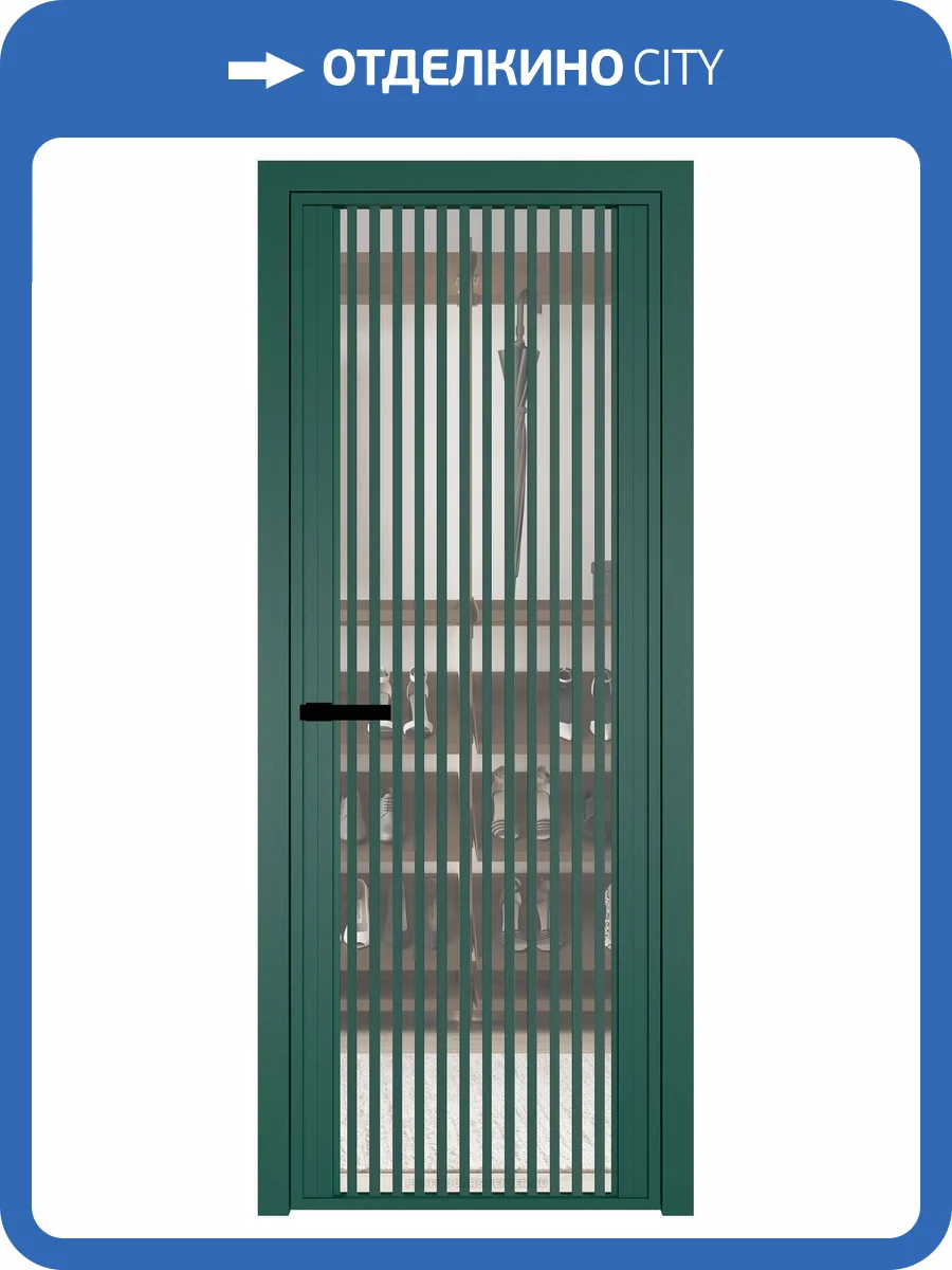 Межкомнатная дверь Profil Doors 3 AGP цвет профиля Зеленый воск, стекло безопасное 6 мм комфорт нейтрал 800x2000 фото 2