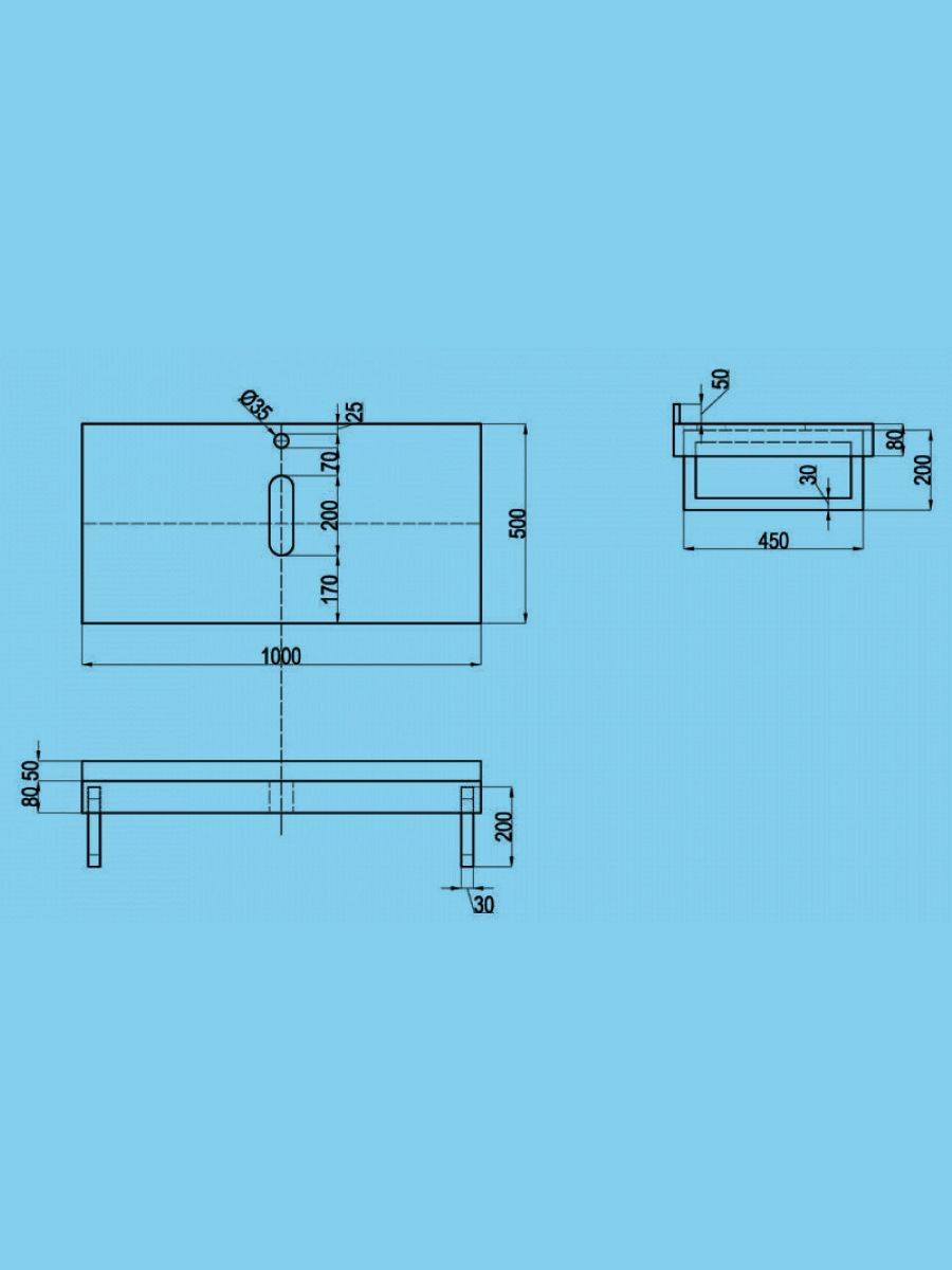 Столешница под раковину Watersense Eva W00284 белый мрамор, 100 см фото 4