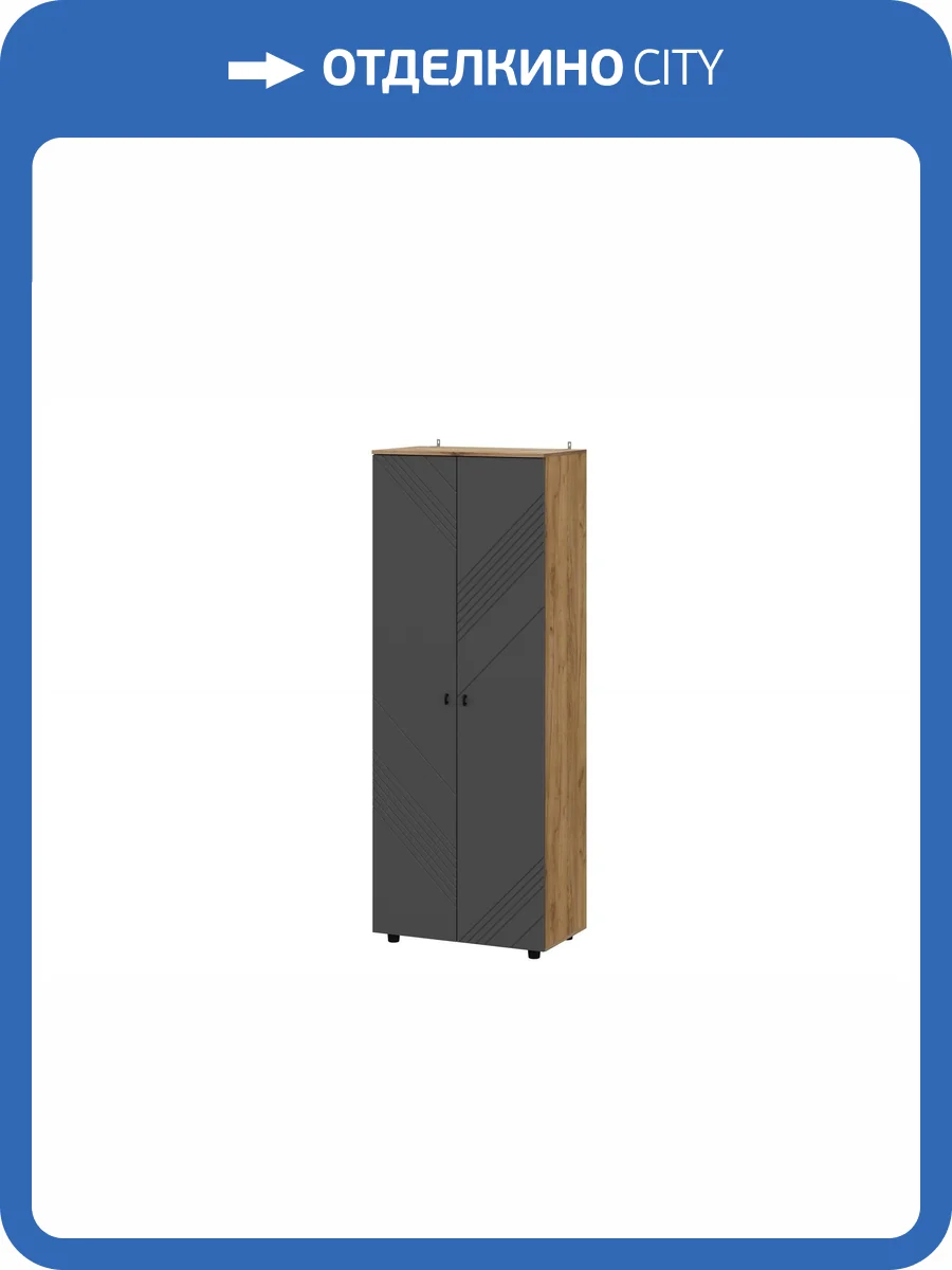 Шкаф Арника Байкал 00-00231225 дуб золотой, графит, двухстворчатый фото 3