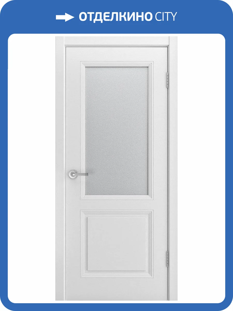 Межкомнатная дверь эмаль Шейл Дорс Беллини-222, остеклённая, белый 800x2000 фото 2