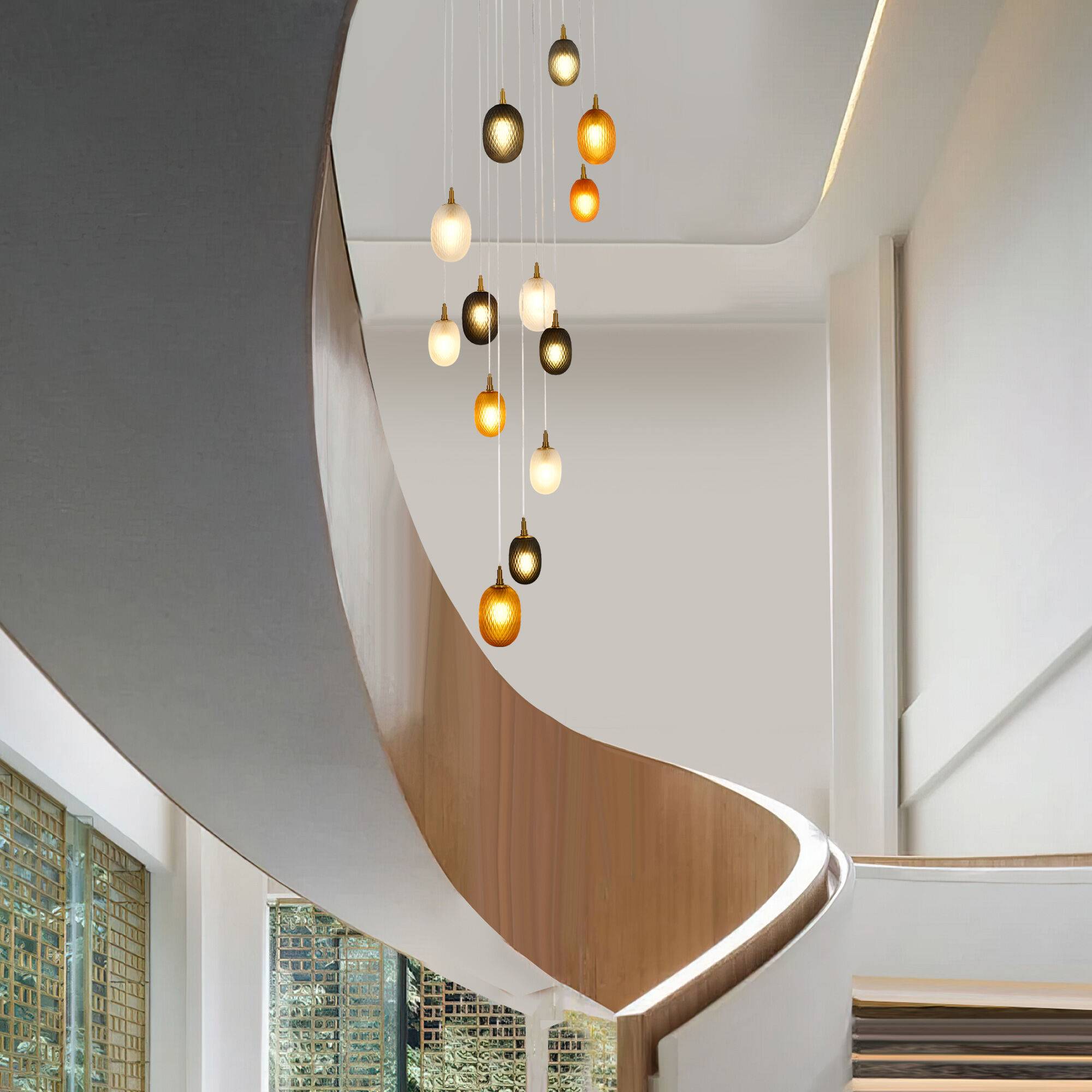 Подвесной светильник Eurosvet Pineapple 50266 дымчатый/прозрачный/янтарный Smart фото 4