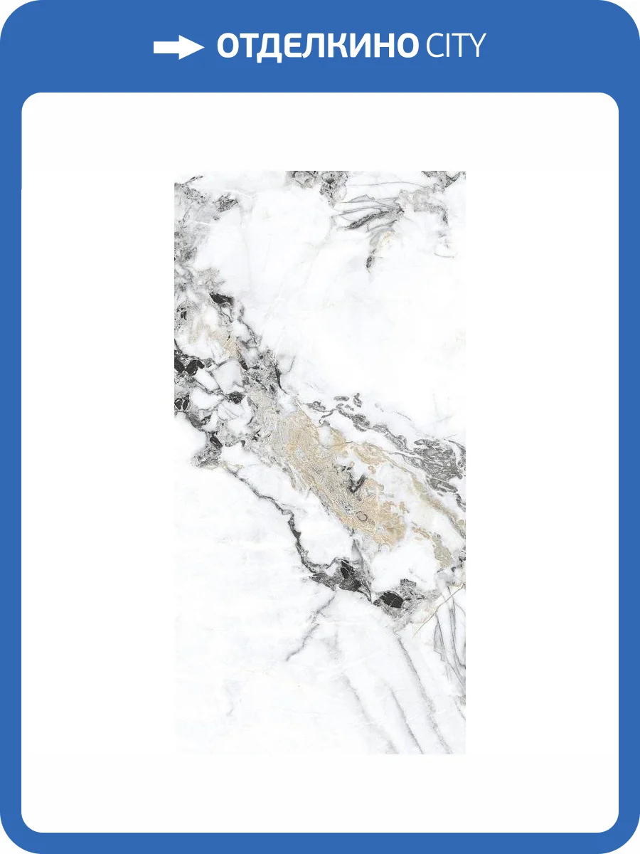 Керамогранит Basconi Home Bianco BHW-0035-5 Gold-5 Full Body Polished 60x120 фото 3