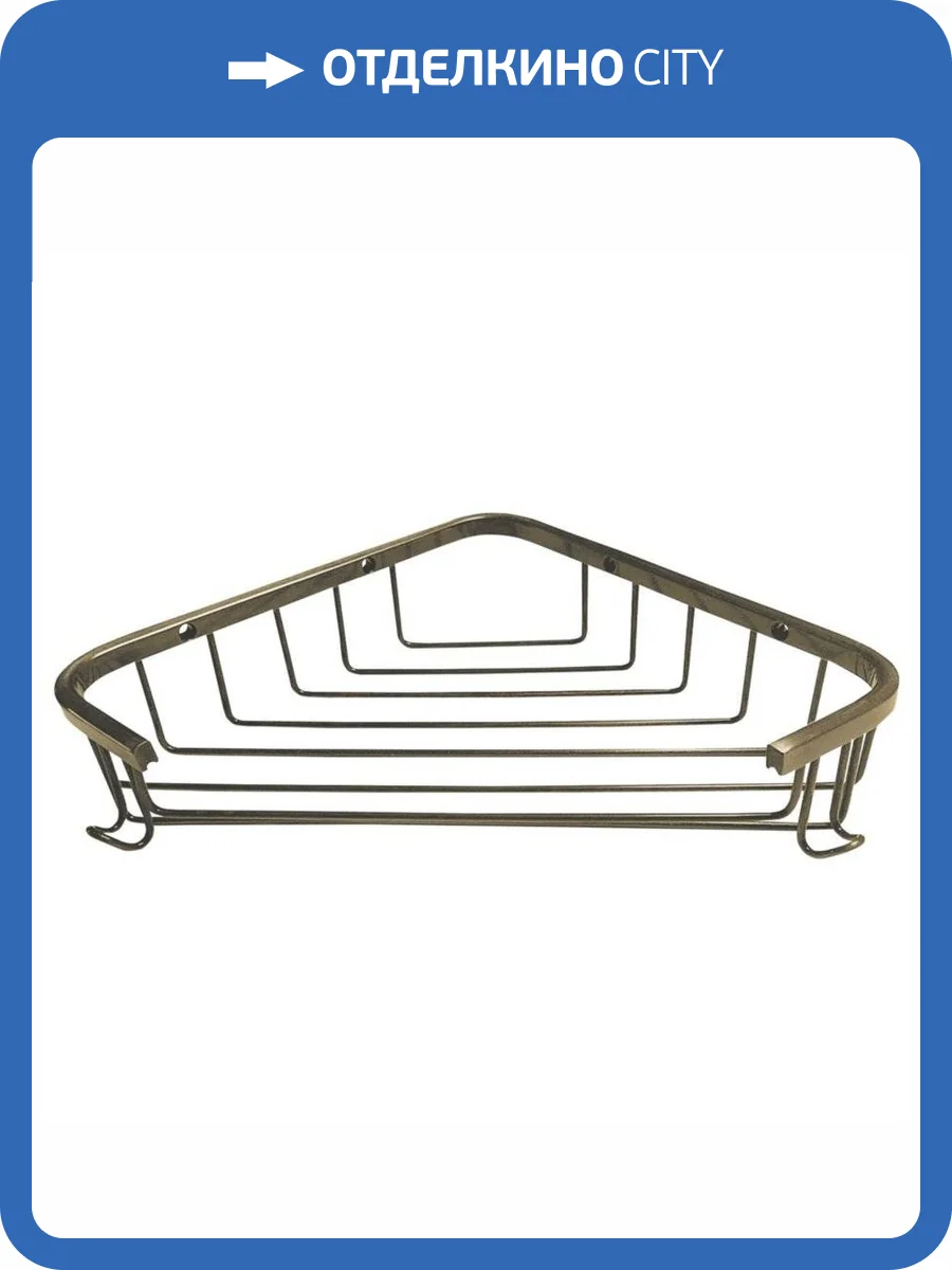 Полочка SAPHO DIAMOND угловая для душа, 240x40x150 мм, бронза фото 3