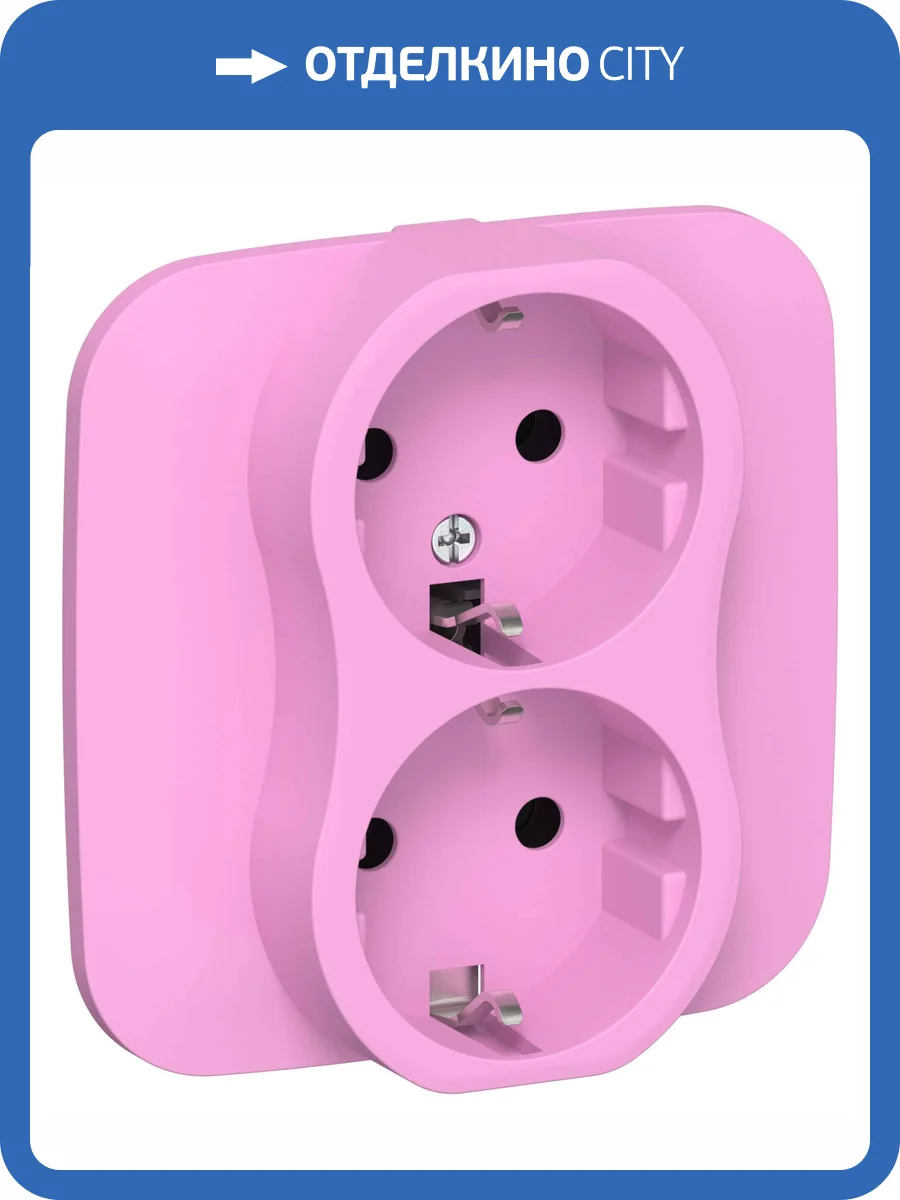 Розетка 2-местная с заземлением IEK Flite FI-R21A-16-1-K99 пурпурный фото 2