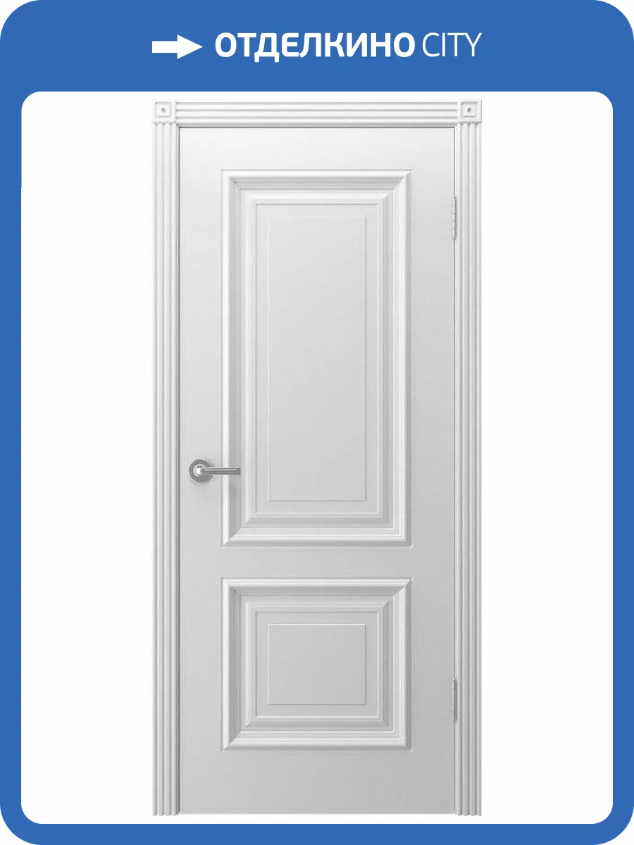 Межкомнатная дверь эмаль Шейл Дорс Акцент, глухая, белый 600x2000 фото 2