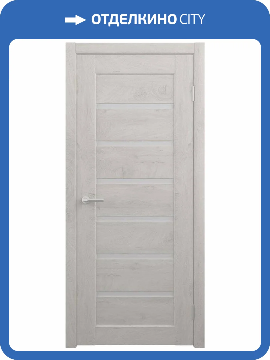 Межкомнатная дверь Albero CPL Мальта остеклённая дуб снежный стекло мателюкс 800x2000 фото 2