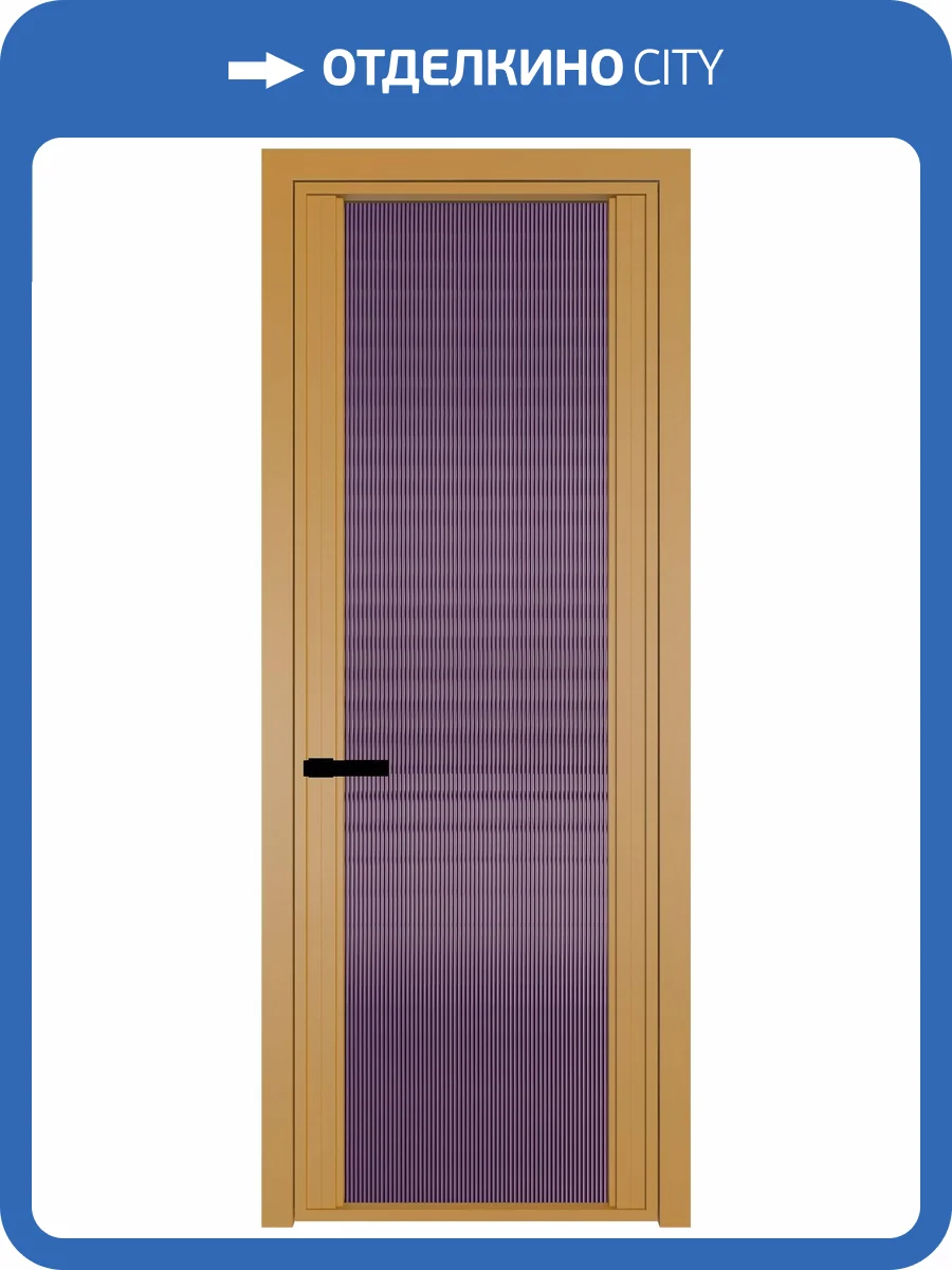 Межкомнатная дверь Profil Doors 2 AGP цвет профиля Золото, стекло безопасное 6 мм мору фиолетовое 800x2000 фото 2