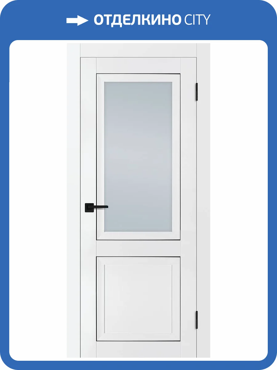 Межкомнатная дверь Profilo Porte PST-37 полотно Белое матовое, стекло сатинат 700x2000 фото 2