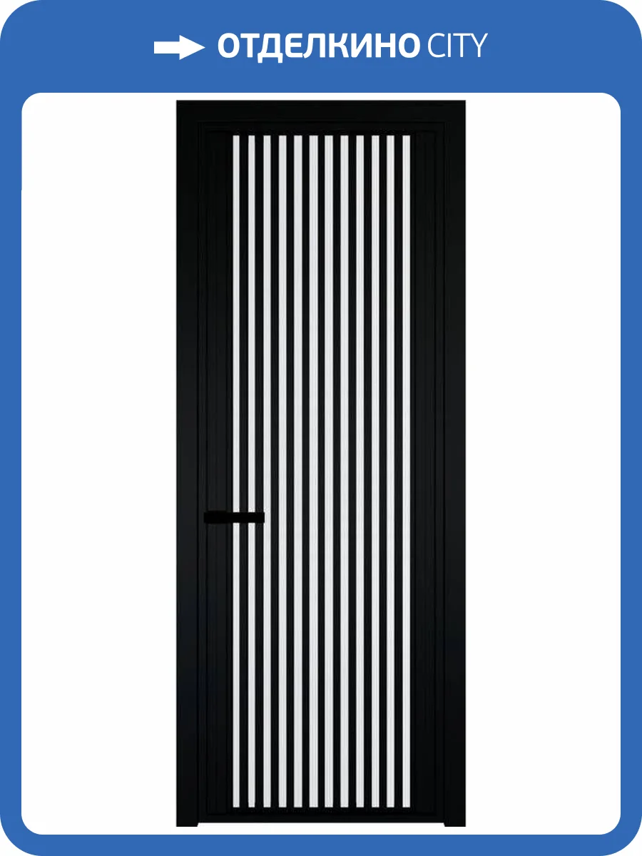 Межкомнатная дверь Profil Doors 3 AGP цвет профиля Черный, стекло безопасное 6 мм мору белый 800x2000 фото 2