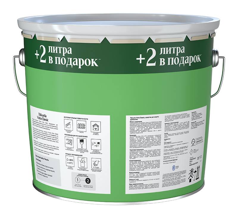 Антисептик кроющий Tikkivala Vinha Classic полуматовый база VVА 11 л фото 2