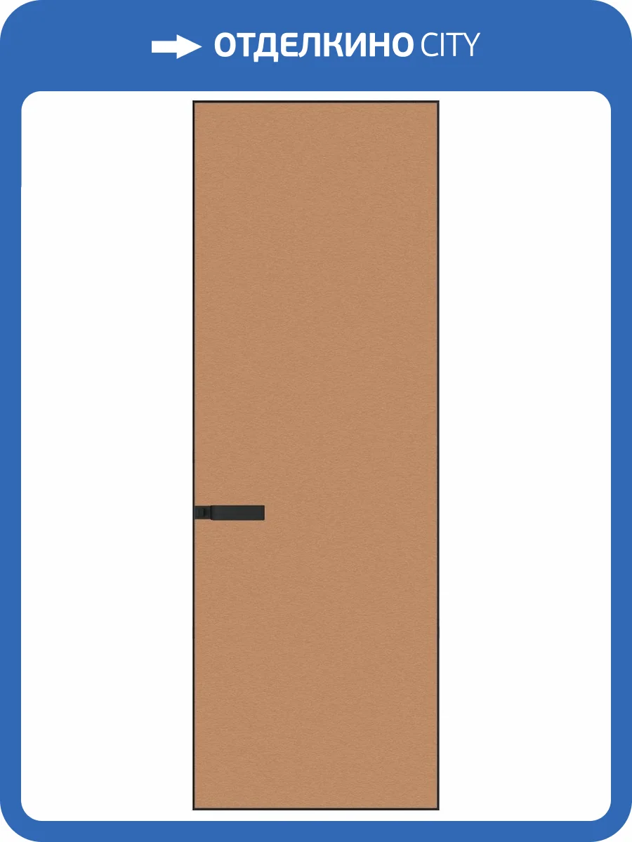 Межкомнатная дверь Profil Doors 1 AGN цвет профиля Черный, алюминиевая панель медь 800x2000 фото 2