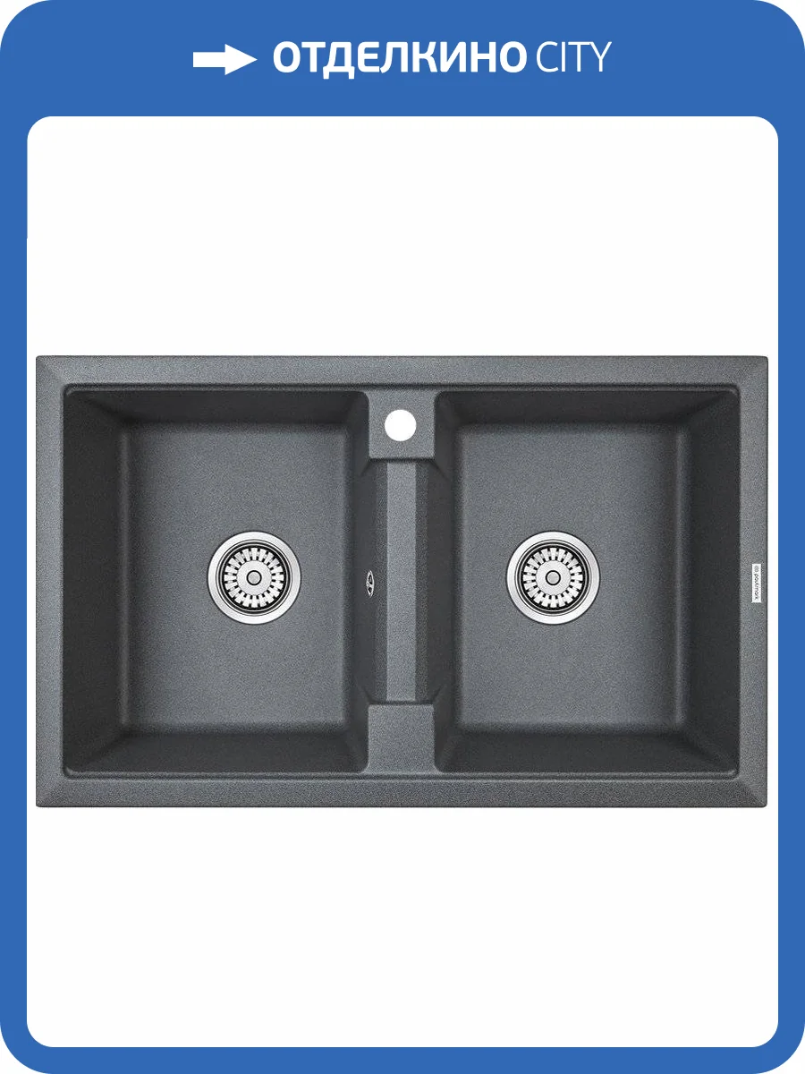 Мойка кухонная Paulmark Tandem PM238150-DG графит фото 5